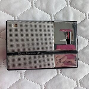 Ambassador‎ Transistor Radio Silver  Vintage Eight Transistor Case